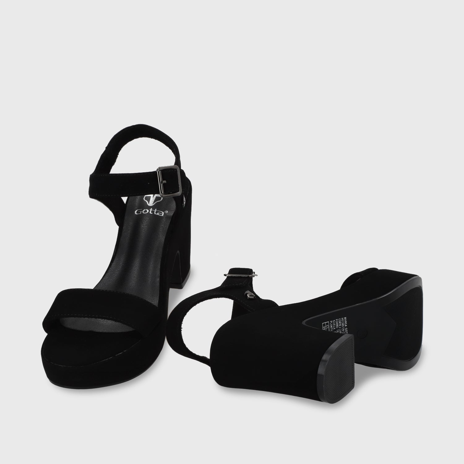 Sandalia Negra Mujer C5473