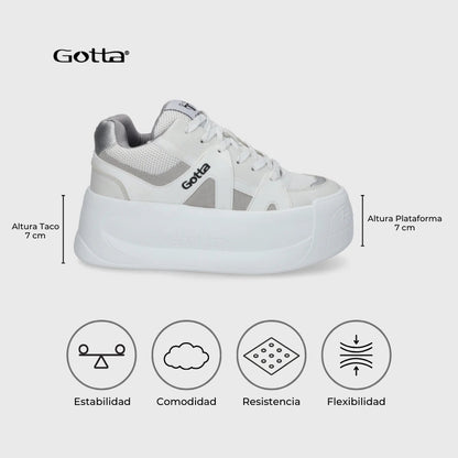 Zapatillas Mujer Urbanas Color Blanco C7324