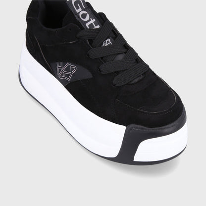 Zapatilla Plataforma Negra Mujer C7325