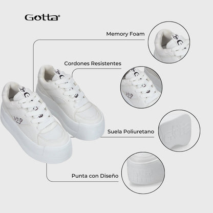 Zapatilla Plataforma Blanca Mujer C7325