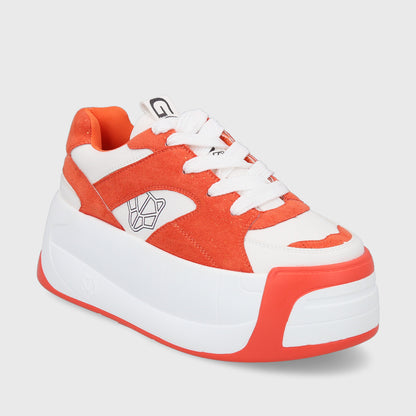 Zapatilla Plataforma Naranja Mujer C7325