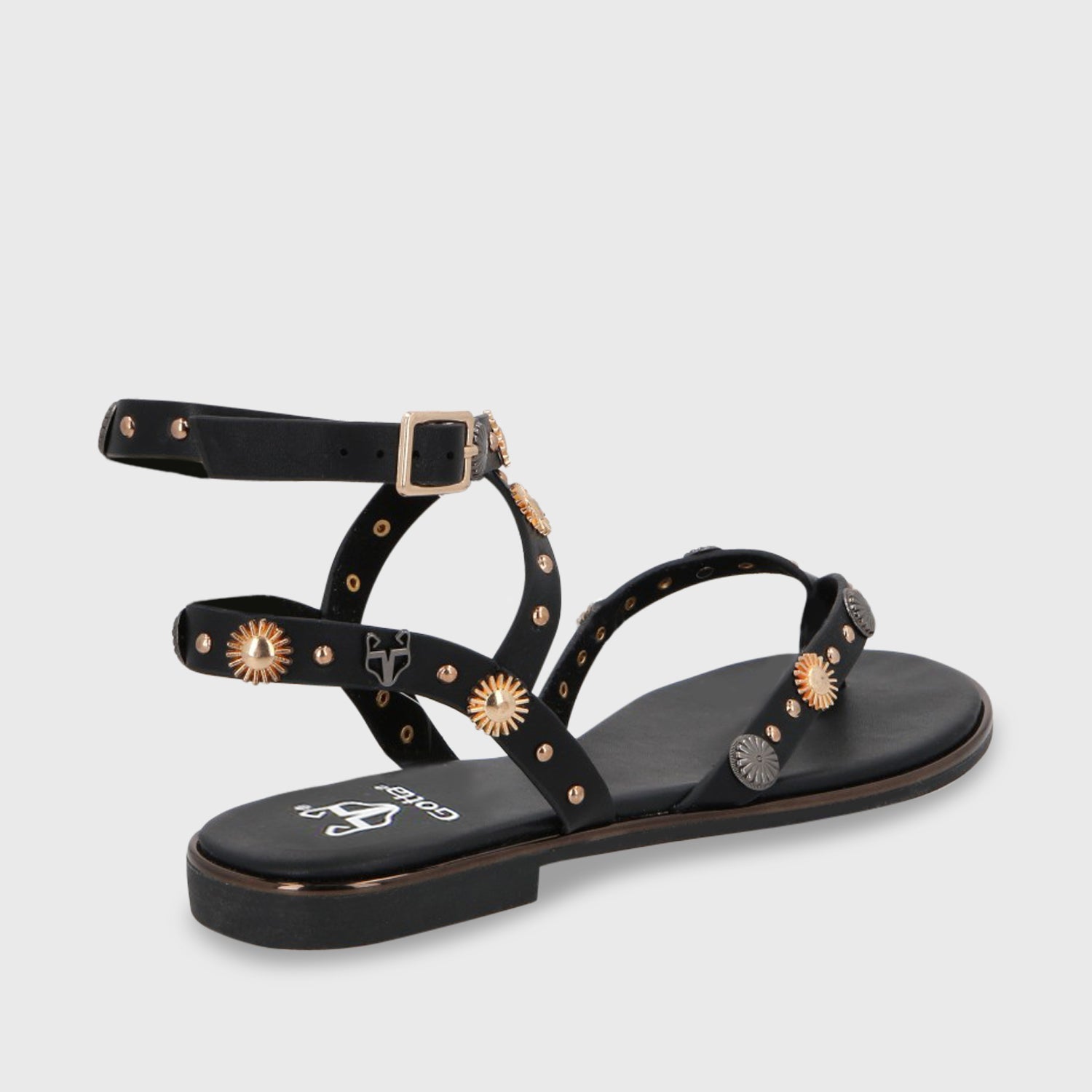 Sandalia Plana Negra Mujer 55211 - Gotta Perú