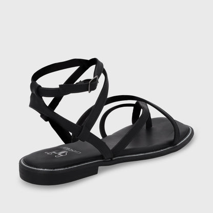 Sandalia Plana Negra Mujer 55221 - Gotta Perú