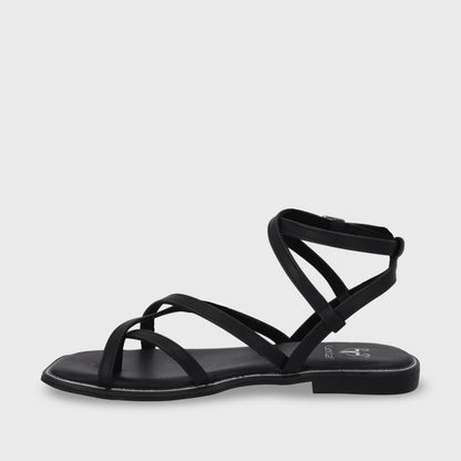 Sandalia Plana Negra Mujer 55221 - Gotta Perú