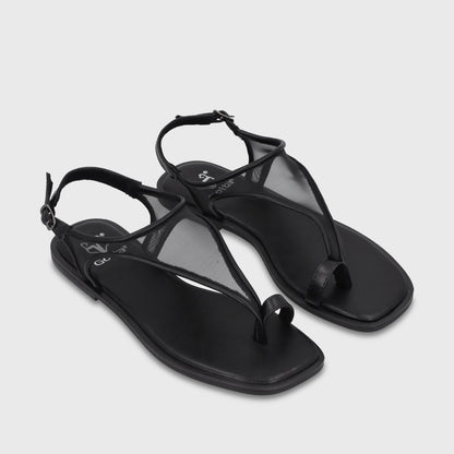 Sandalia Plana Negro Mujer 65681 - Gotta Perú