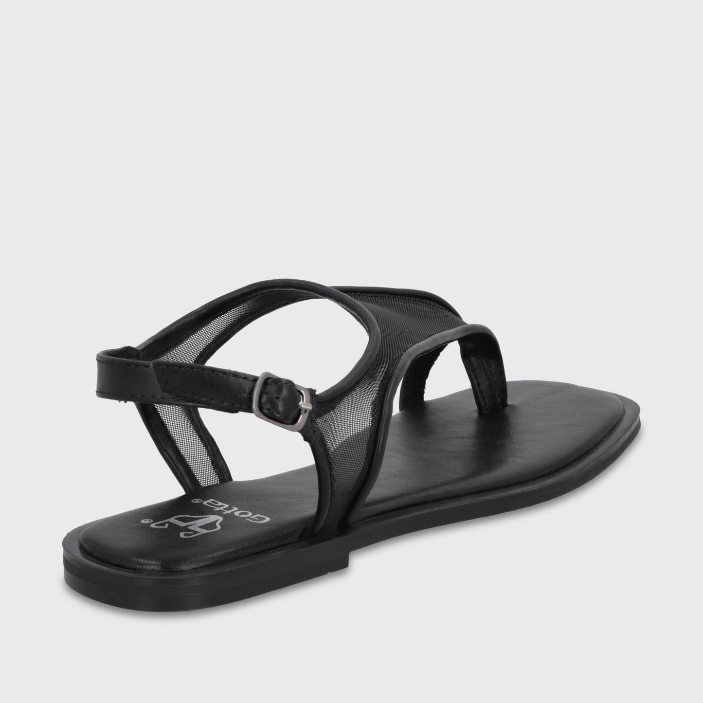 Sandalia Plana Negro Mujer 65681 - Gotta Perú