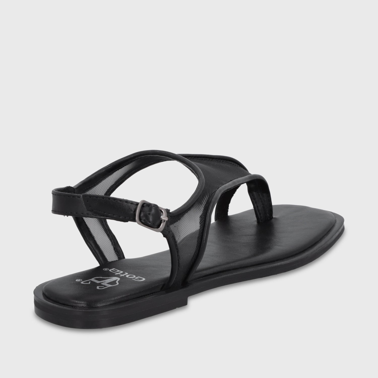 Sandalia Plana Negro Mujer 65681 - Gotta Perú