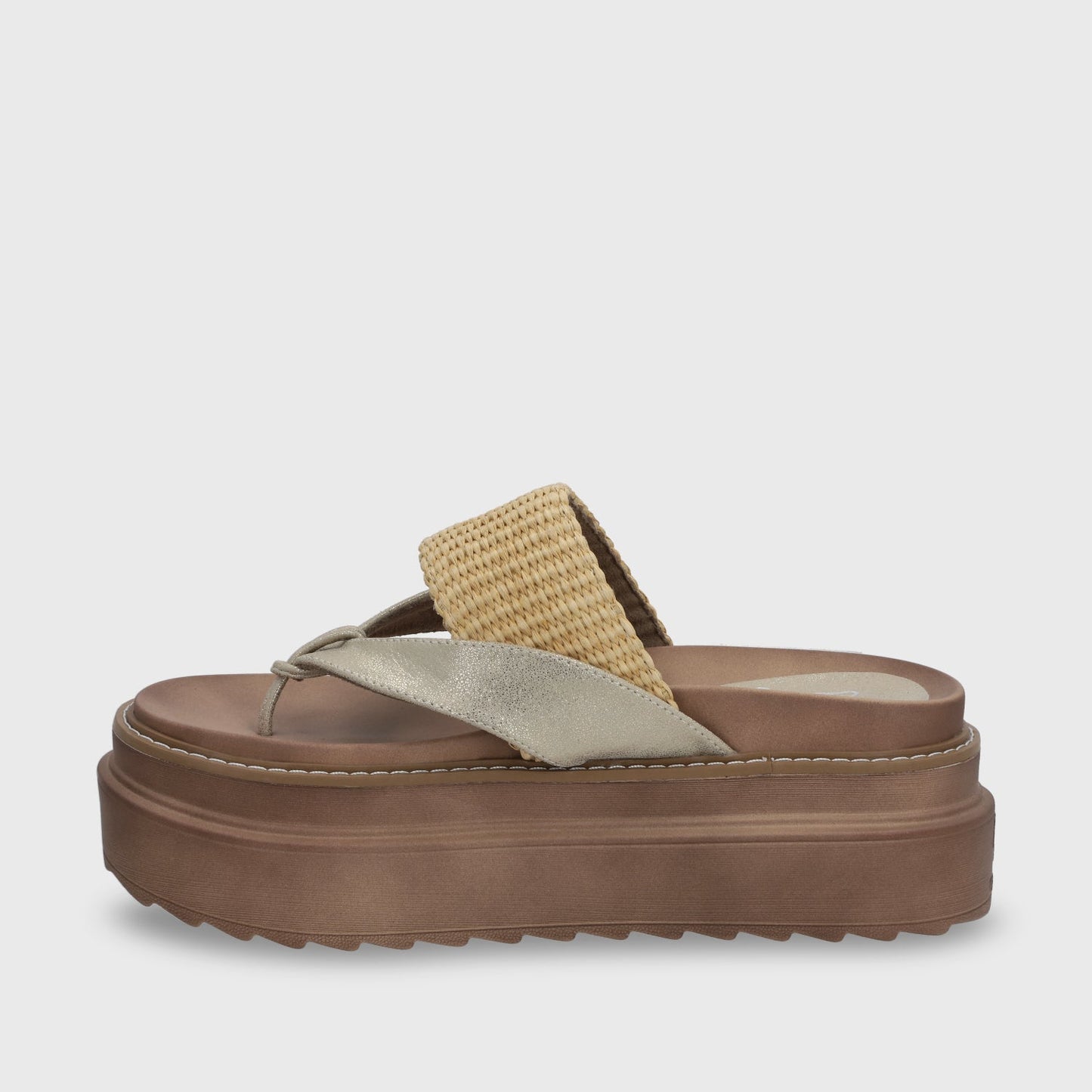 Sandalia Plataforma Beige Mujer 25234 - Gotta Perú