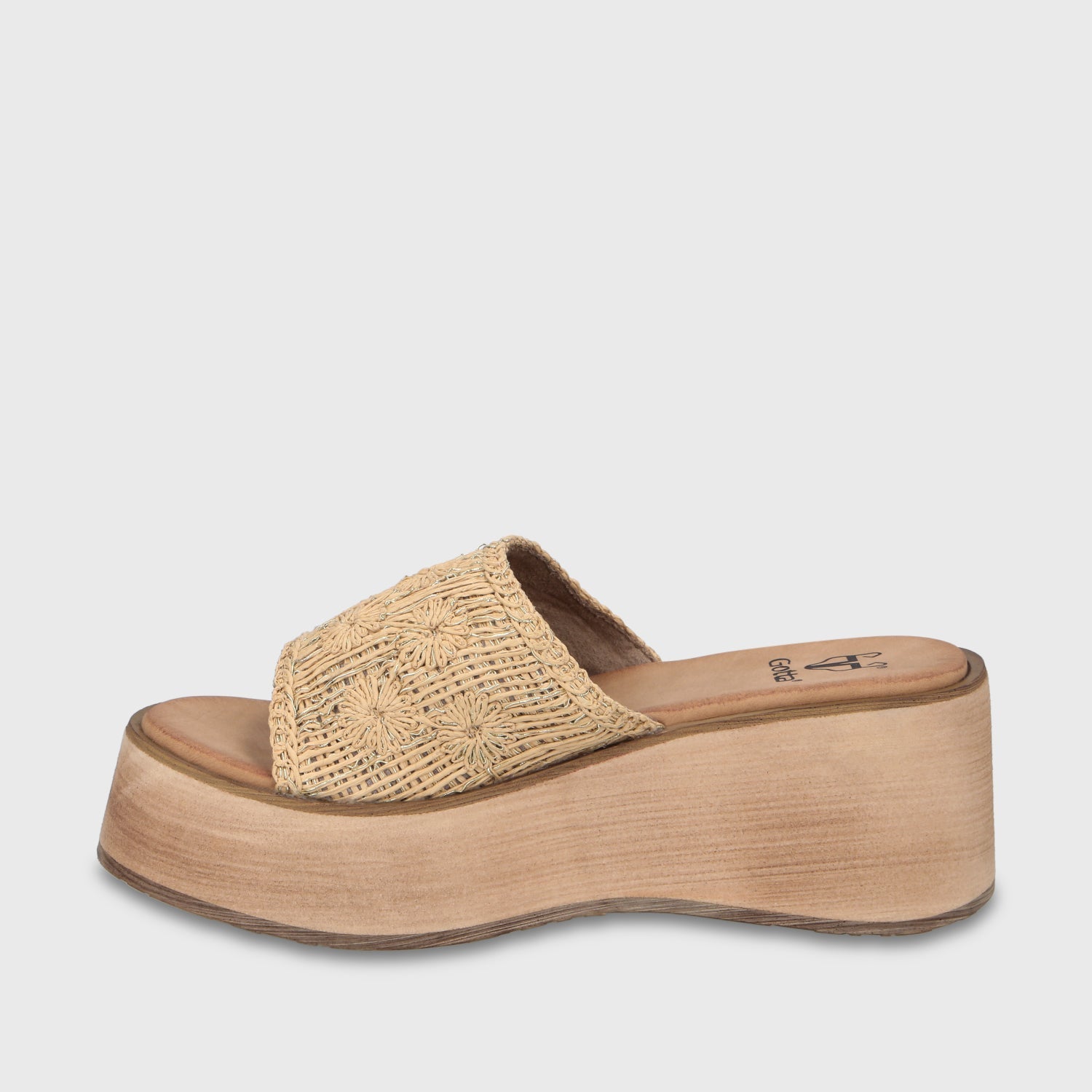 Sandalia Plataforma Beige Mujer 45843 - Gotta Perú