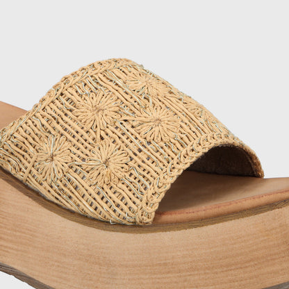 Sandalia Plataforma Beige Mujer 45843 - Gotta Perú