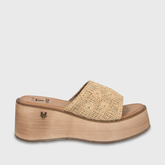 Sandalia Plataforma Beige Mujer 45843 - Gotta Perú
