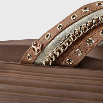 Sandalia Plataforma Camel Mujer 1571B - Gotta Perú