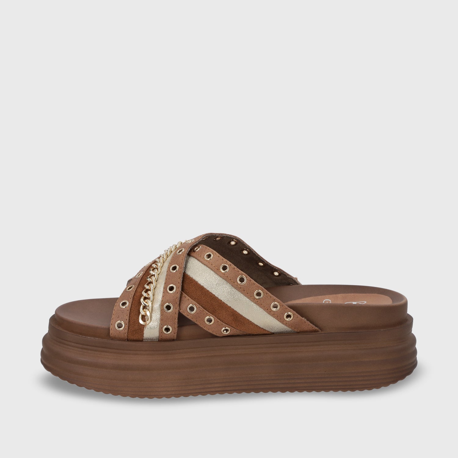 Sandalia Plataforma Camel Mujer 1571B - Gotta Perú