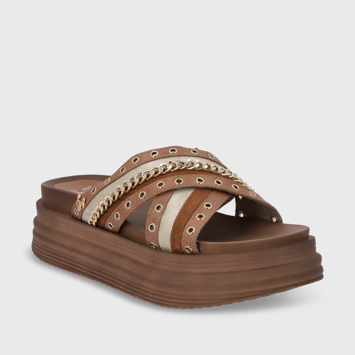 Sandalia Plataforma Camel Mujer 1571B - Gotta Perú