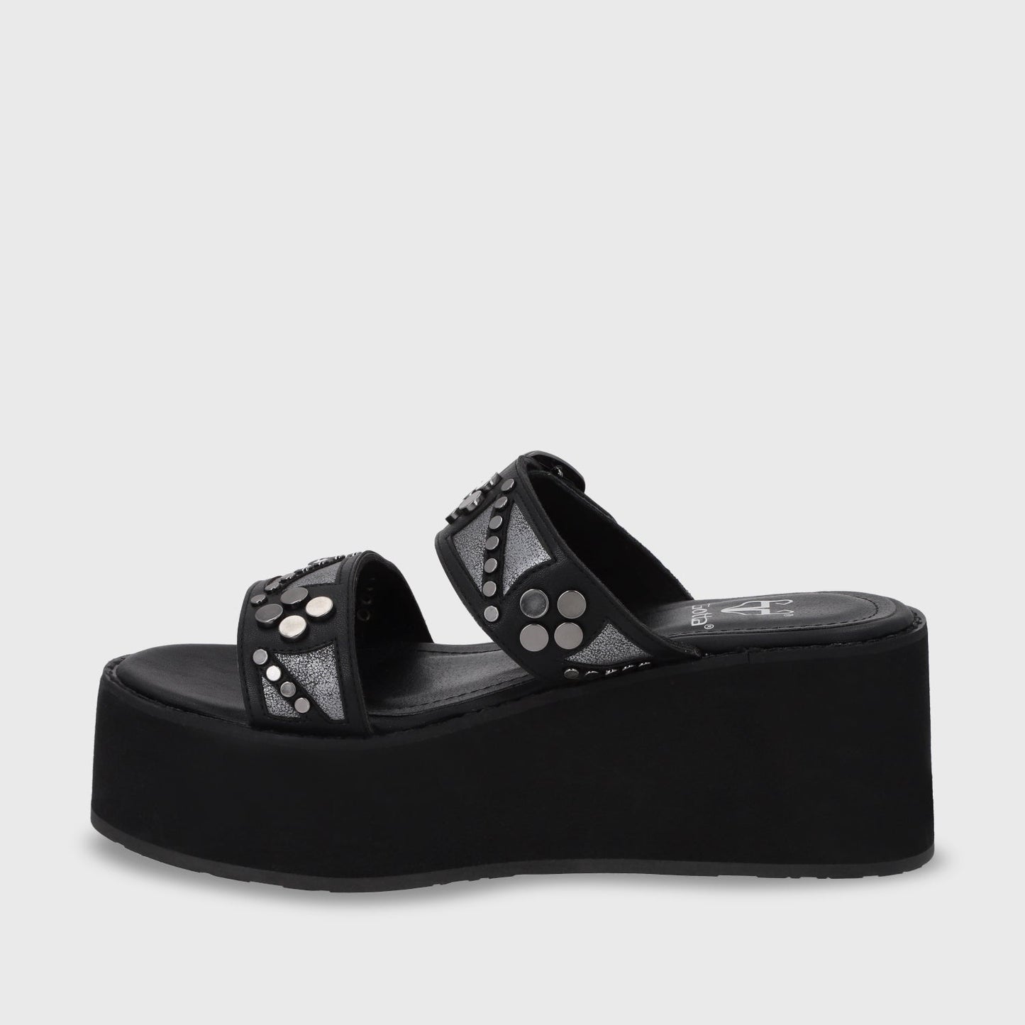Sandalia Plataforma Negra Mujer 15620