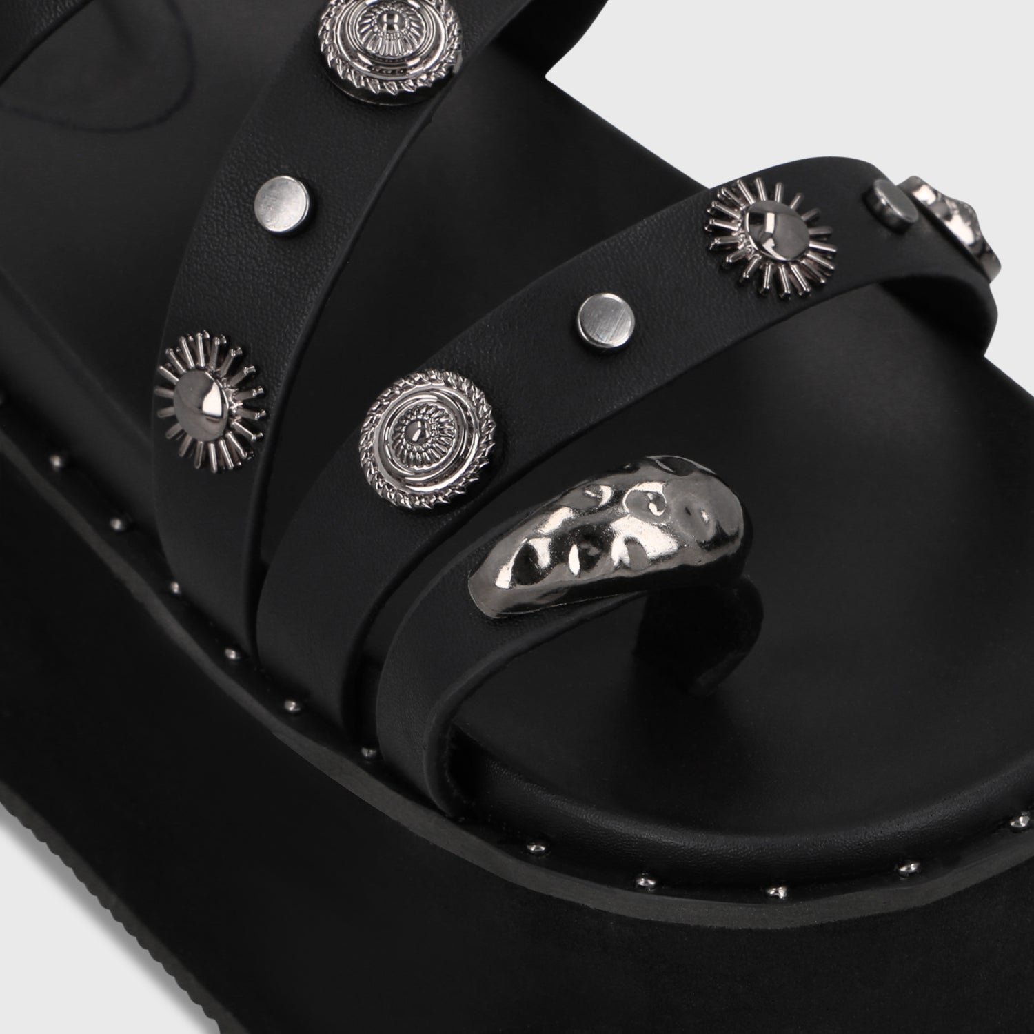 Sandalia Plataforma Negra Mujer 1566G - Gotta Perú