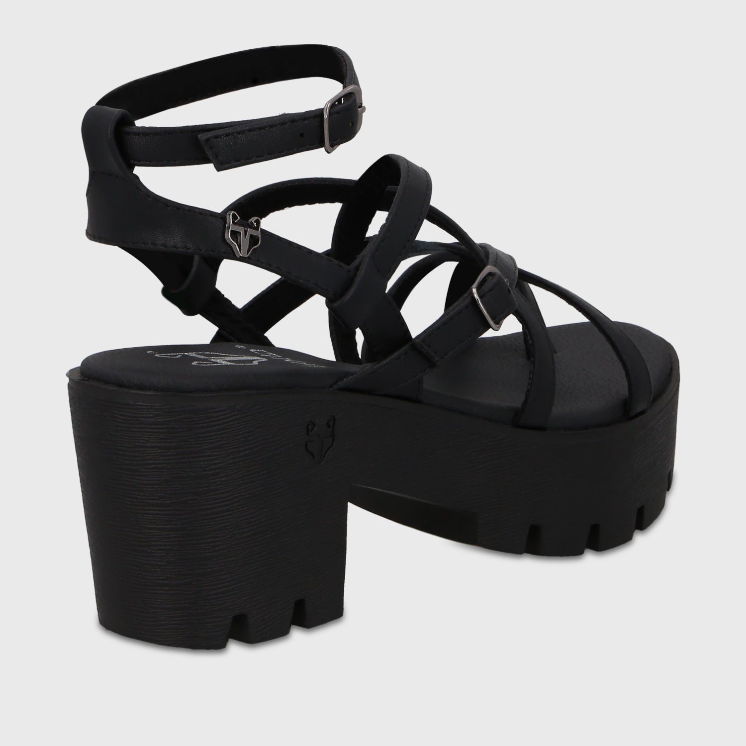 Sandalia Plataforma Negra Mujer 43024 - Gotta Perú