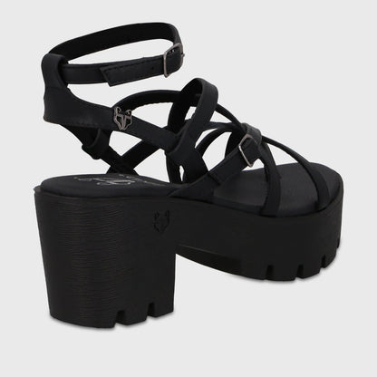 Sandalia Plataforma Negra Mujer 43024 - Gotta Perú