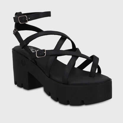 Sandalia Plataforma Negra Mujer 43024 - Gotta Perú