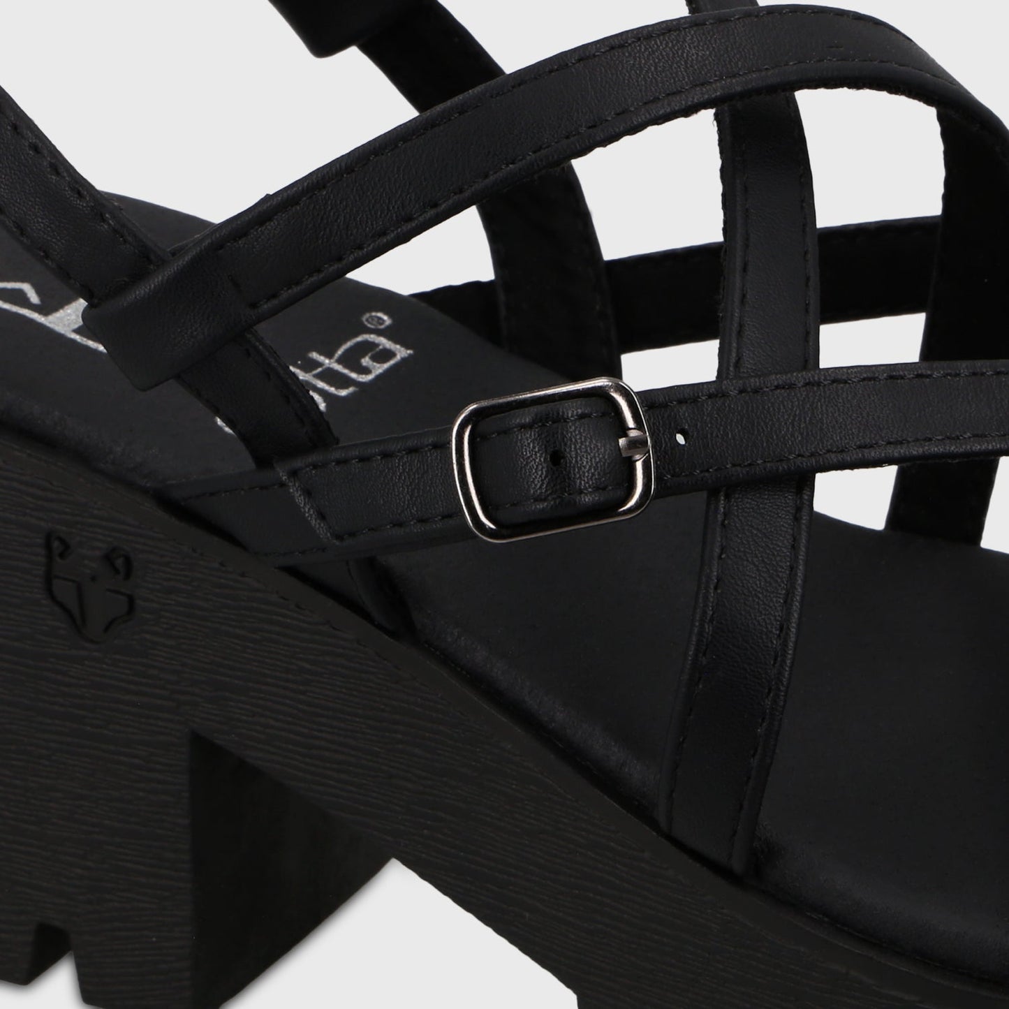 Sandalia Plataforma Negra Mujer 43024 - Gotta Perú