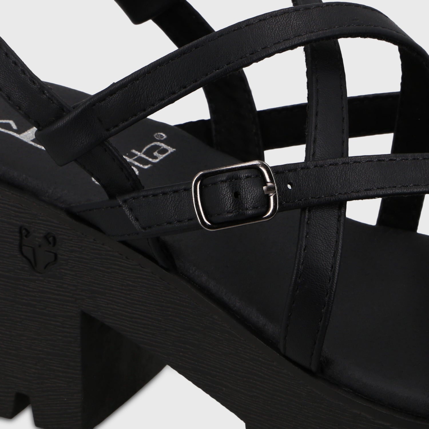 Sandalia Plataforma Negra Mujer 43024 - Gotta Perú