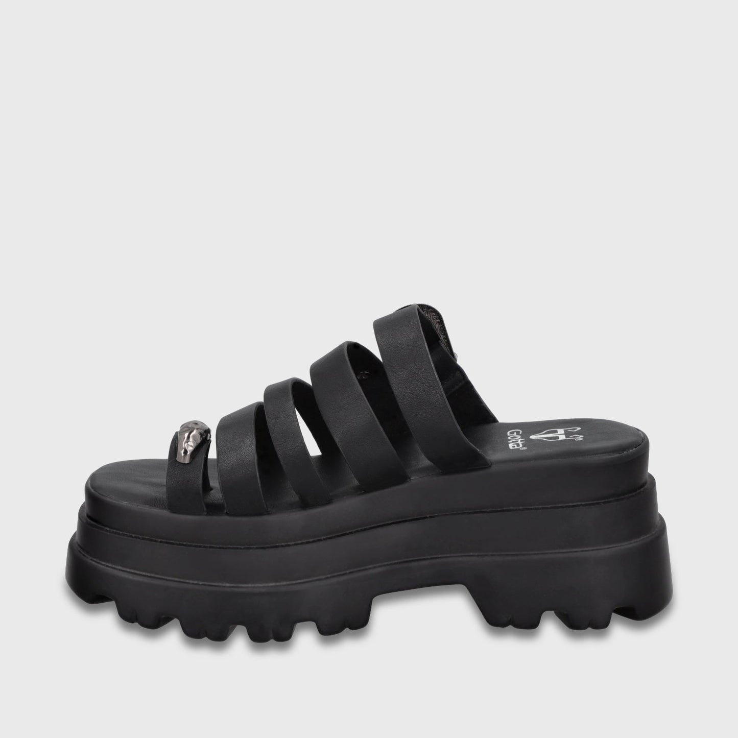 Sandalia Plataforma Negra Mujer 45732 - Gotta Perú