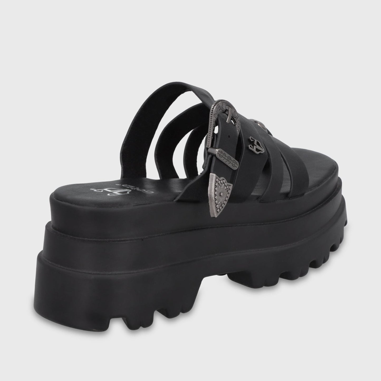 Sandalia Plataforma Negra Mujer 45732 - Gotta Perú