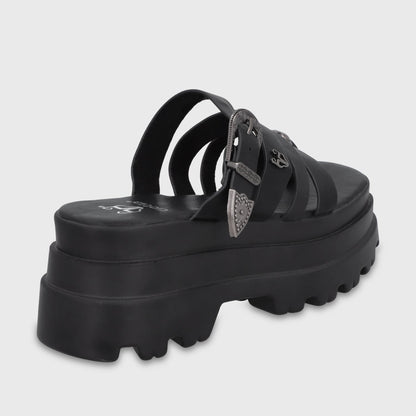 Sandalia Plataforma Negra Mujer 45732 - Gotta Perú