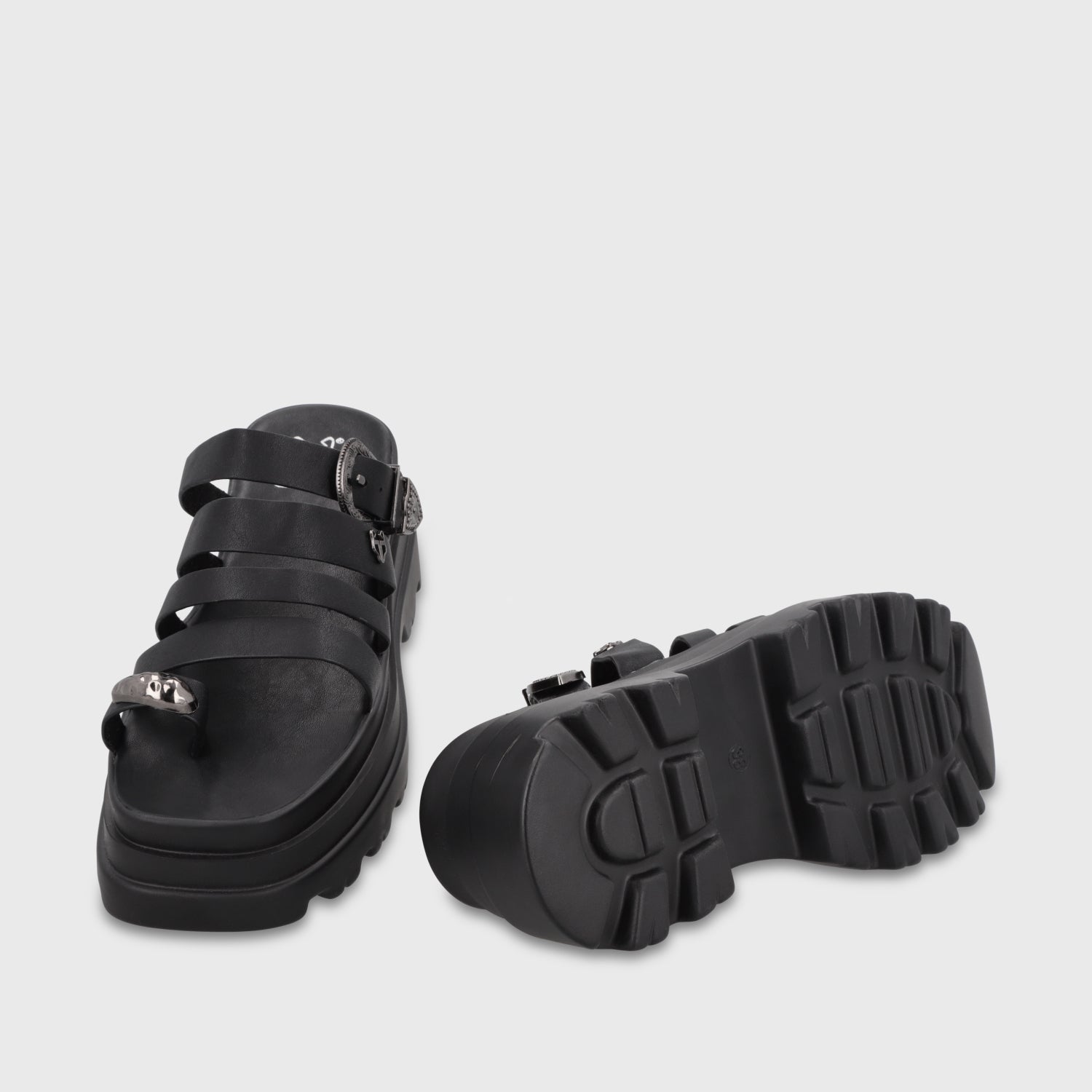 Sandalia Plataforma Negra Mujer 45732 - Gotta Perú