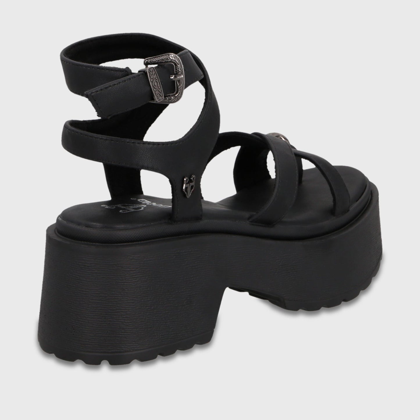Sandalia Plataforma Negra Mujer 45986 - Gotta Perú