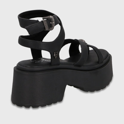 Sandalia Plataforma Negra Mujer 45986 - Gotta Perú