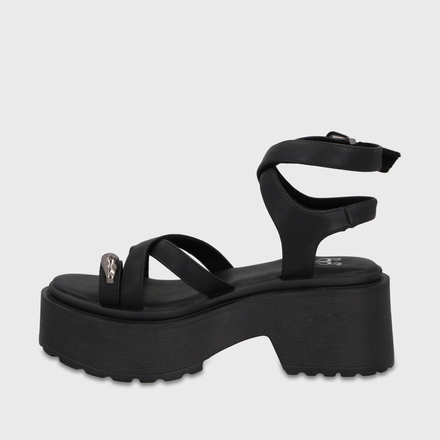 Sandalia Plataforma Negra Mujer 45986 - Gotta Perú