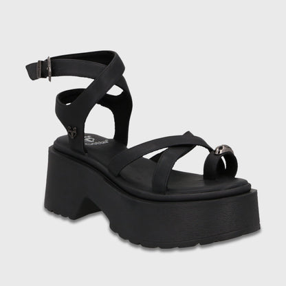 Sandalia Plataforma Negra Mujer 45986 - Gotta Perú