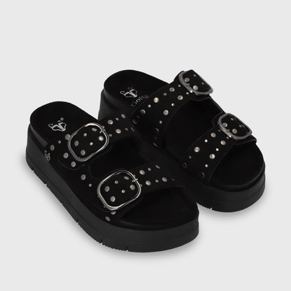 Sandalia Plataforma Negra Mujer 55230 - Gotta Perú