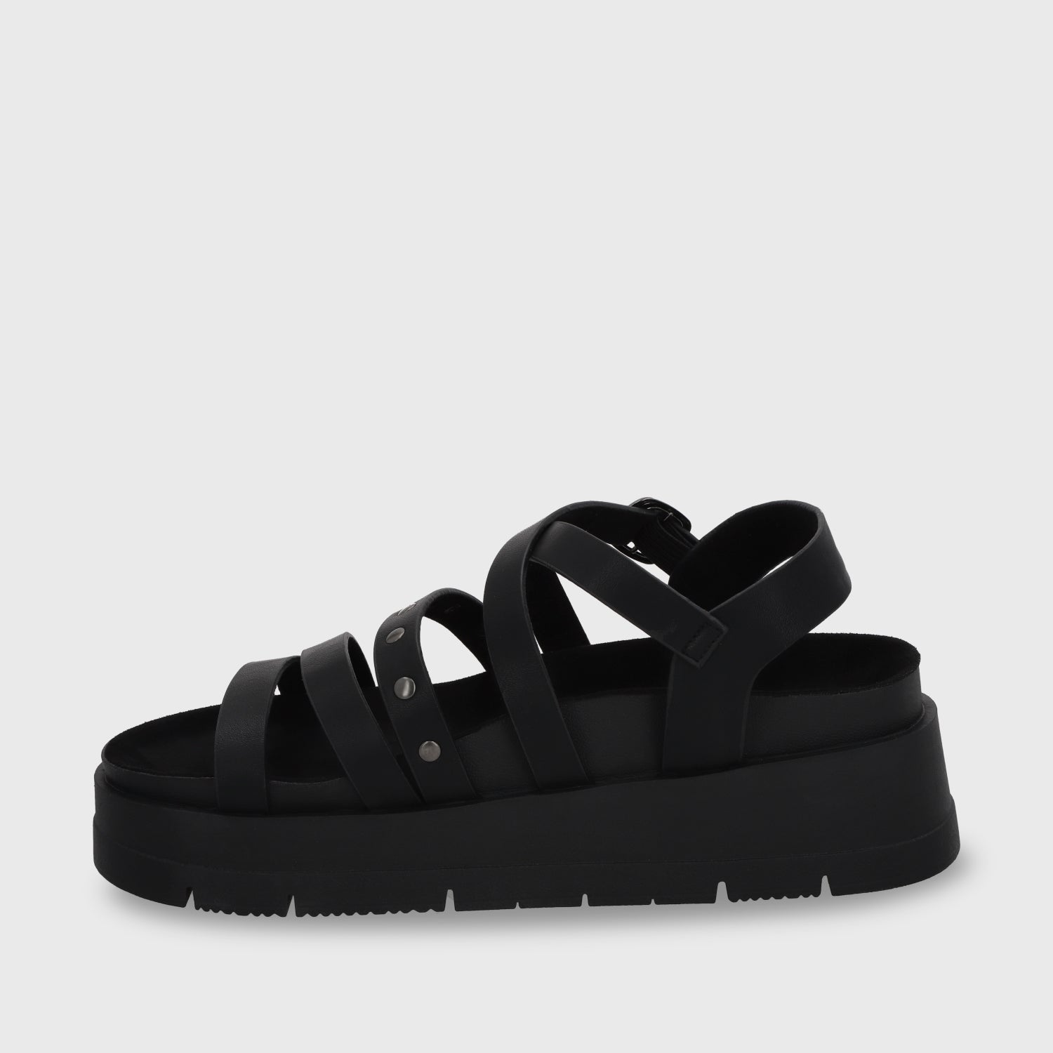 Sandalia Plataforma Negra Mujer 55231 - Gotta Perú