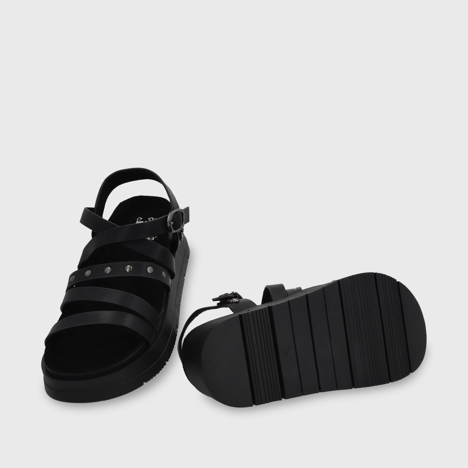 Sandalia Plataforma Negra Mujer 55231 - Gotta Perú