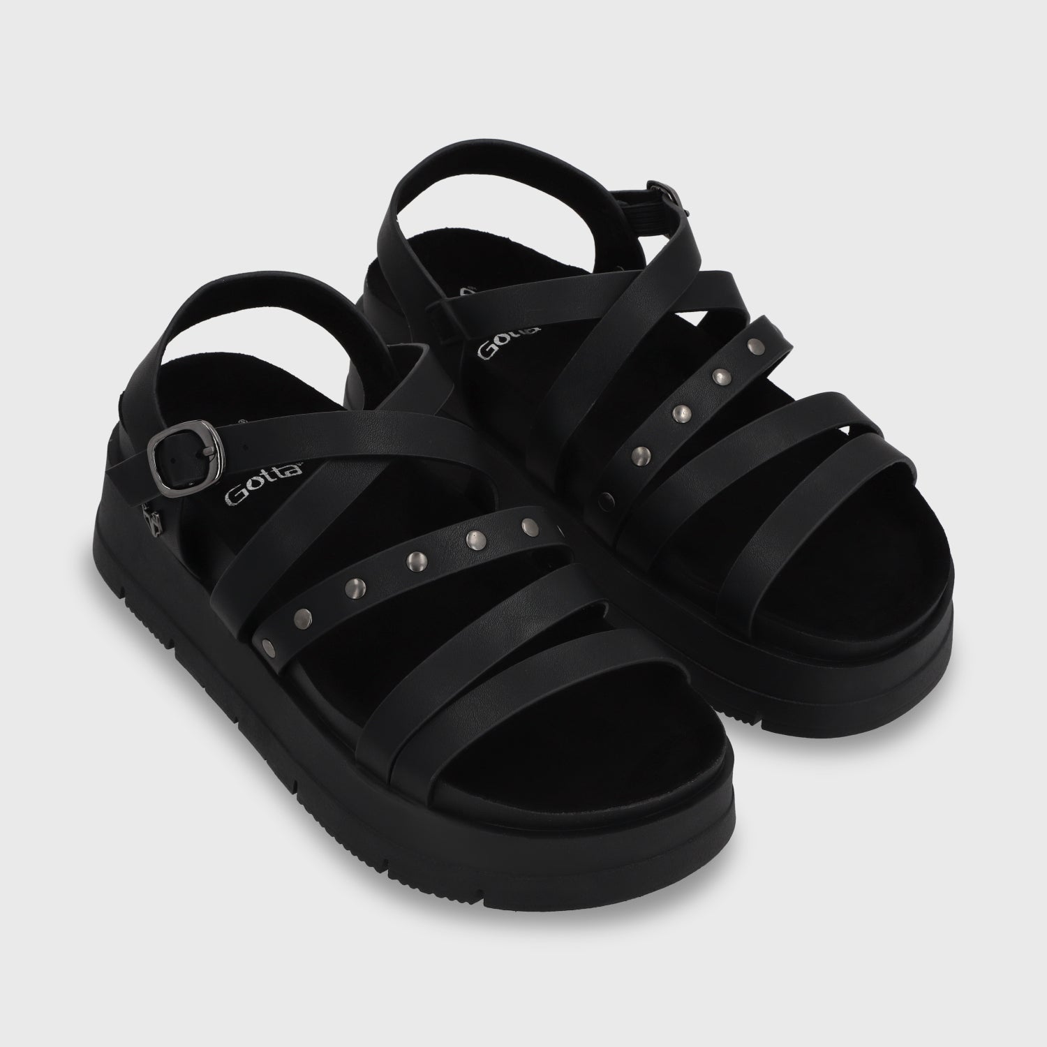 Sandalia Plataforma Negra Mujer 55231 - Gotta Perú