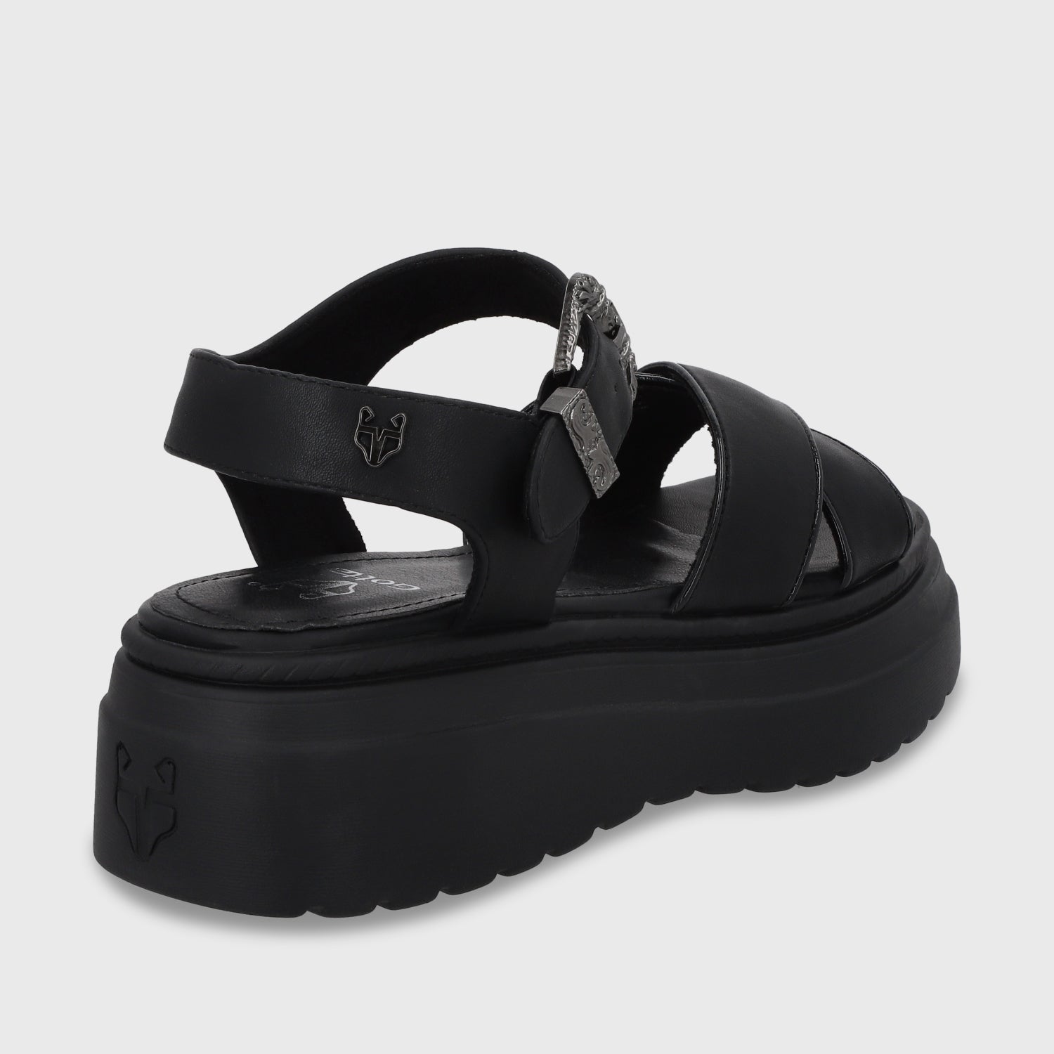 Sandalia Plataforma Negra Mujer 55923 - Gotta Perú