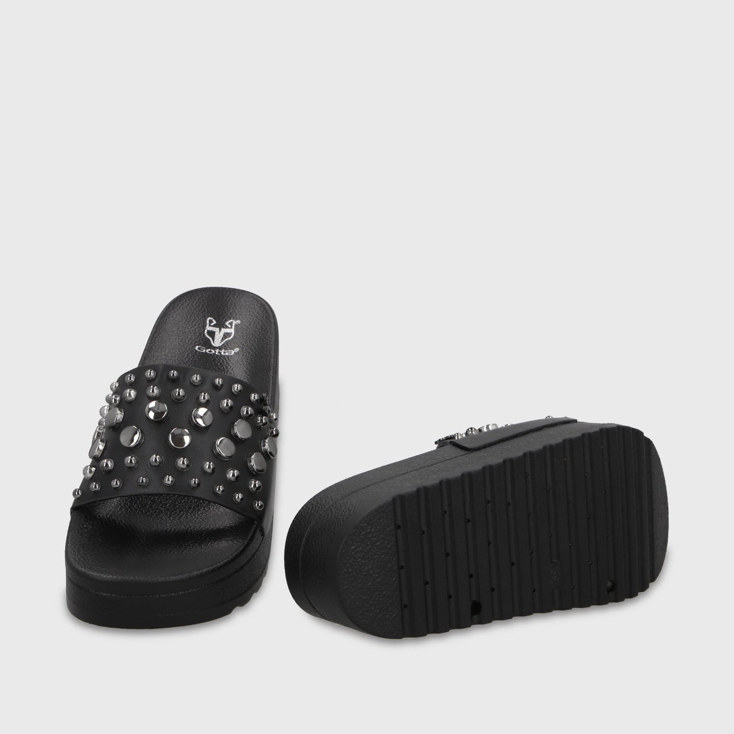 Sandalia Plataforma Negra Mujer 64020 - Gotta Perú