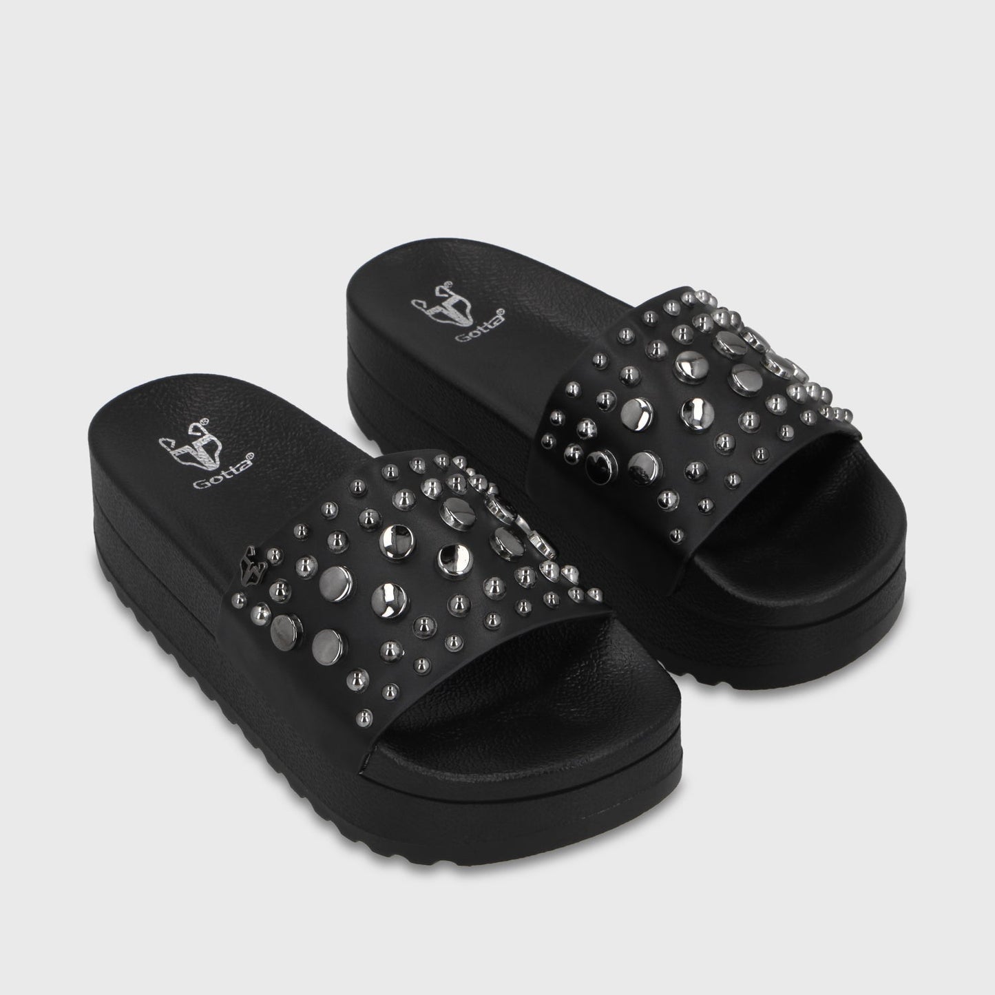 Sandalia Plataforma Negra Mujer 64020 - Gotta Perú