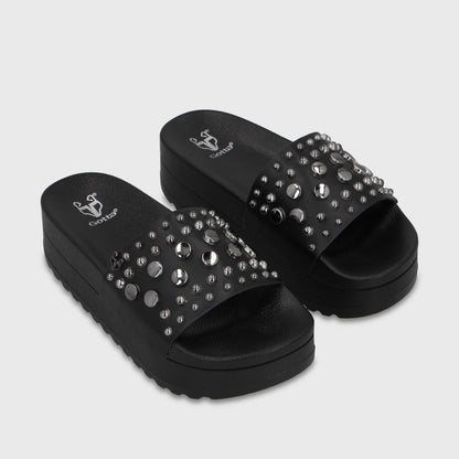 Sandalia Plataforma Negra Mujer 64020 - Gotta Perú