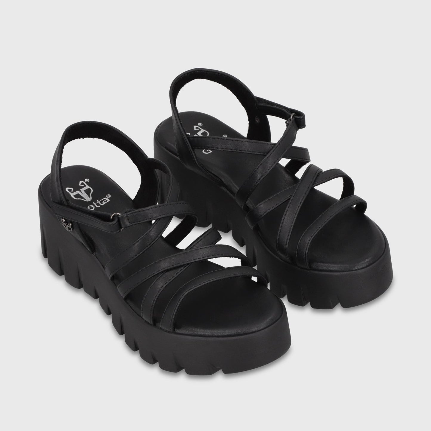 Sandalia Plataforma Negra Mujer 65940 - Gotta Perú