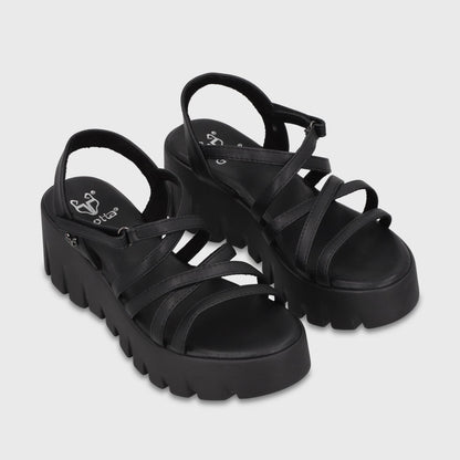 Sandalia Plataforma Negra Mujer 65940 - Gotta Perú
