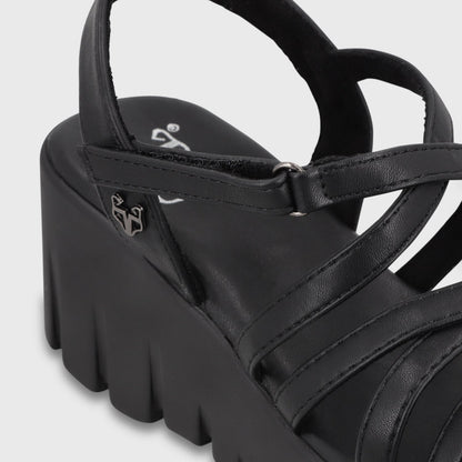 Sandalia Plataforma Negra Mujer 65940 - Gotta Perú