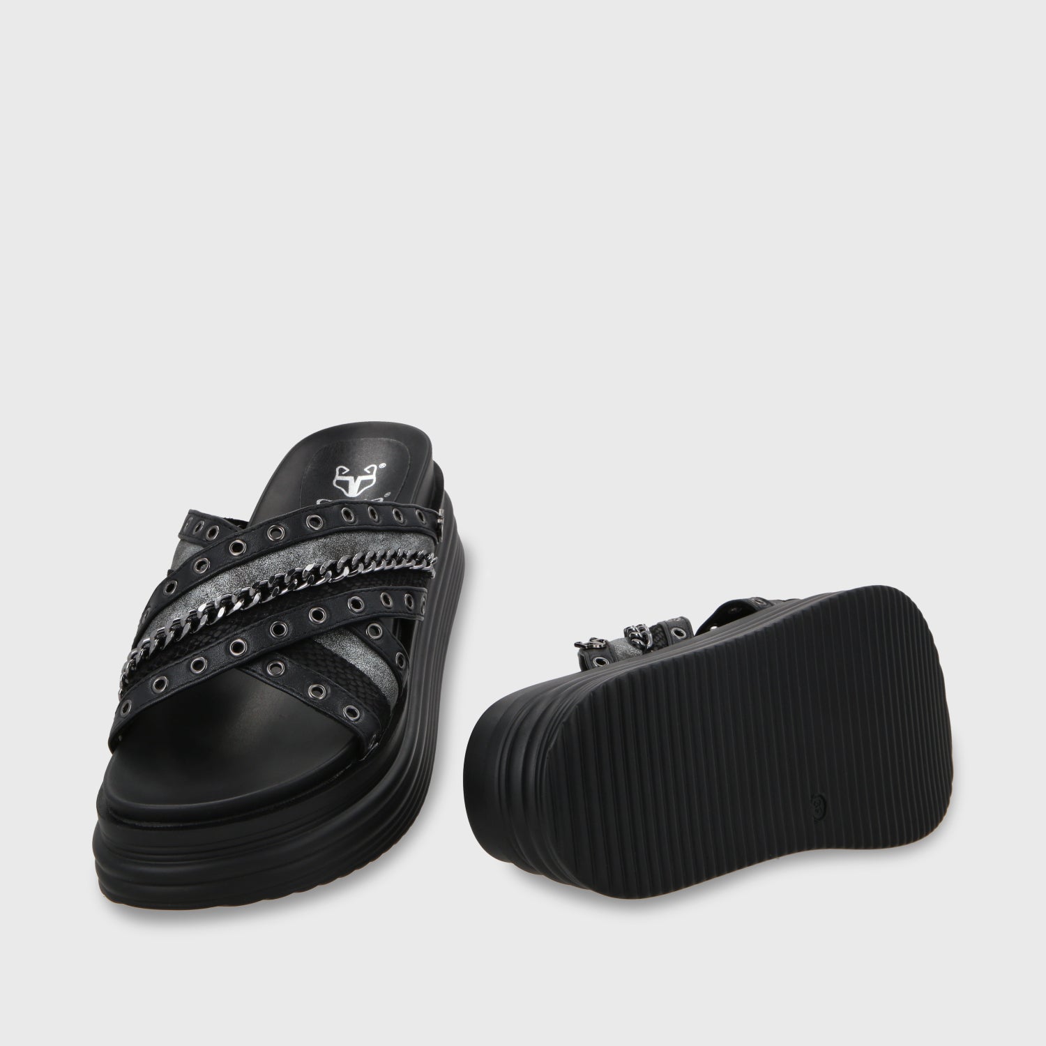 Sandalia Plataforma Negro Mujer 1571B - Gotta Perú