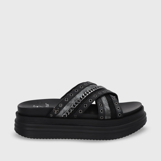 Sandalia Plataforma Negro Mujer 1571B - Gotta Perú