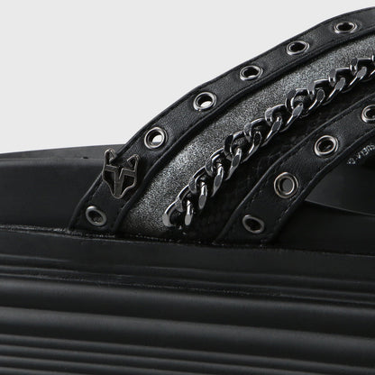 Sandalia Plataforma Negro Mujer 1571B - Gotta Perú