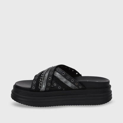 Sandalia Plataforma Negro Mujer 1571B - Gotta Perú