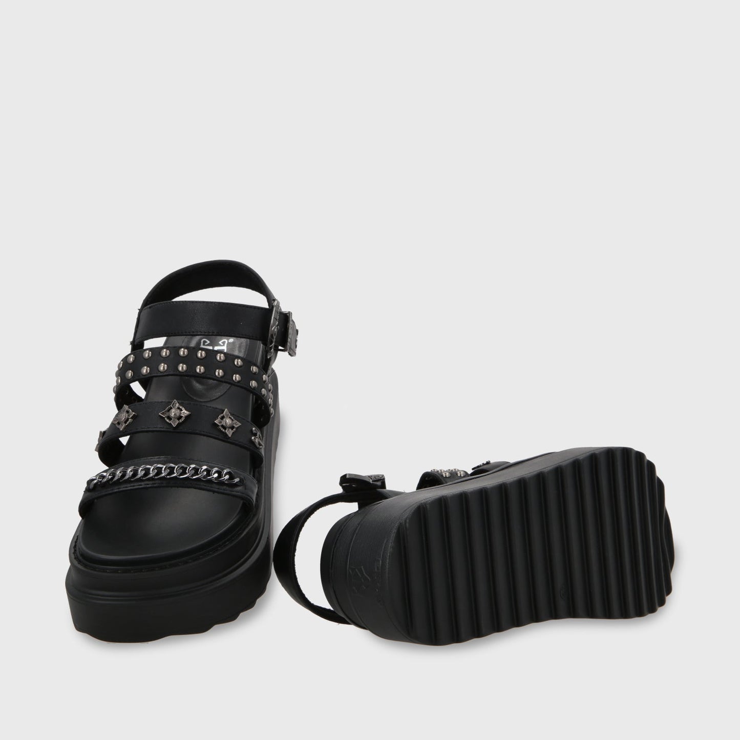 Sandalia Plataforma Negro Mujer 25235 - Gotta Perú