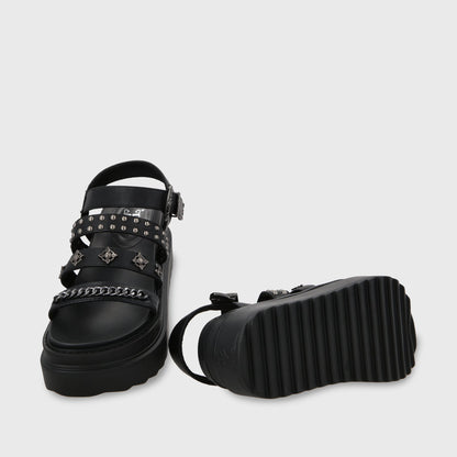Sandalia Plataforma Negro Mujer 25235 - Gotta Perú